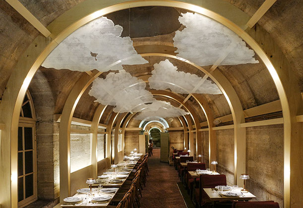 Restaurant Refettorio in Pariser Kirchenkrypta, Foto © JR