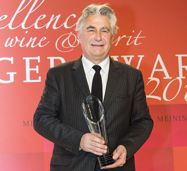 In der Kategorie Weinunternehmer des Jahres international wurde Christophe Salin, CEO Domaines Baron de Rothschild (Lafite) geehrt. © Meininger Award 2017 / Sascha Kreklau