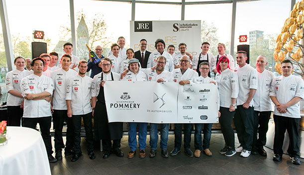 Starke Leistung: Zwölf Teams aus Deutschland, Österreich und den Niederlanden traten beim diesjährigen Patisserie Wettbewerb der Jeunes Restaurateurs im Schokoladenmuseum an. 
