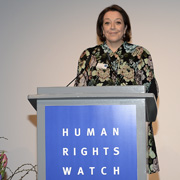 Katrin Sandmann beim Human Rights Watch-Dinner im Ellington Hotel Berlin © Eva Oertwig/SCHROEWIG