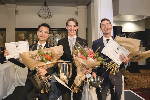 Von links: Joe Yang (Asien); Marc Almert (Deutschland); Nathan Morrell (Kanada)