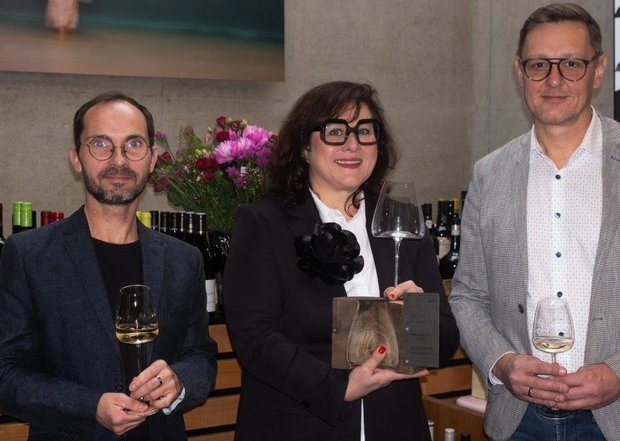 Claudia Stern mit Silvio Nitzsche und Dominik Zieher - Foto: WeinVisionen 