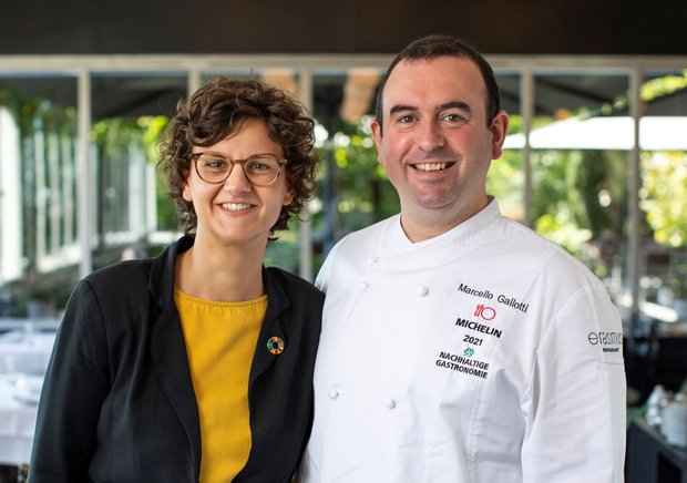 Andrea und Marcello Gallotti gewinnen den ersten Platz beim METRO Preis für nachhaltige Gastronomie 2021 Foto: METRO Deutschland / Jan Voth