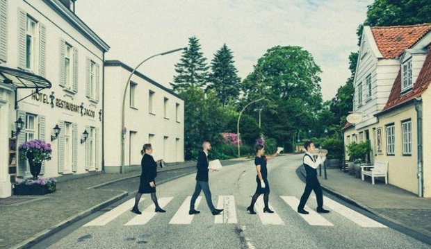 50-jähriges Foto-Jubiläum des Abbey Road Covers der Beatles Foto: Louis C. Jacob