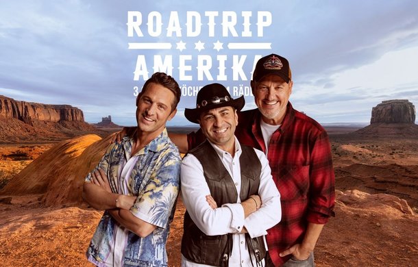 Roadtrip Amerika - Alexander Kumptner; Ali Güngörmüs; Frank Rosin Foto: Michael de Boer / Kabel Eins
