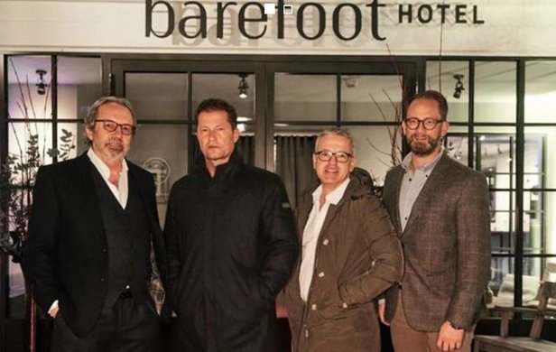Stephan Gerhard, Til Schweiger, Mirko Stemmler und Alexander Winter Foto: barefoot Hotel/Nikolaj Georgiew