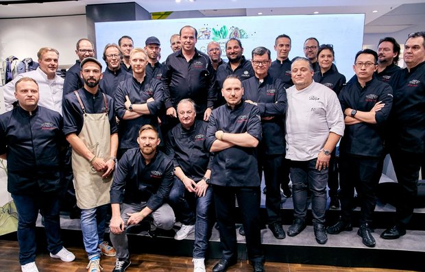 engelhorn Gourmetfestival 2019, Gruppenfoto mit allen Köchen; Foto: Axel Heiter 