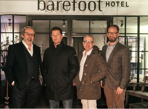 barefoot und arcona Hotels: Prof. Stephan Gerhard, Til Schweiger, Mirko Stemmler Alexander Winter