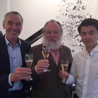 Thomas Wirz (Vranken-Pommery), Friedrich Liechtenstein und Pianist Haiou Zhang