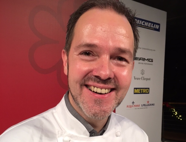 Marco Müller vom Berliner Restaurant Rutz bei der Verleihung der Michelin-Sterne Foto: Rechenberg