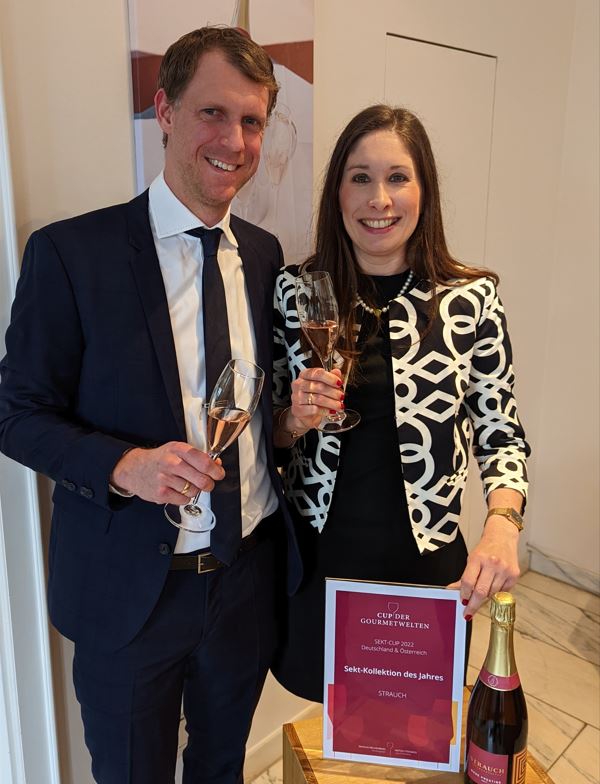 Isabel Strauch-Weißbach und Tim Weißbach holten sich beim SEKT-CUP der GOURMETWELTEN die Auszeichnung Kollektion des Jahres